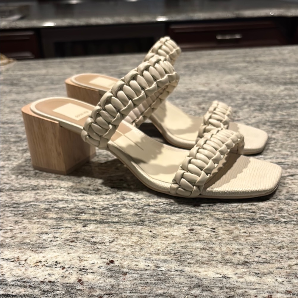Dolce Vita Bone/Ivory Block Heel Sandals